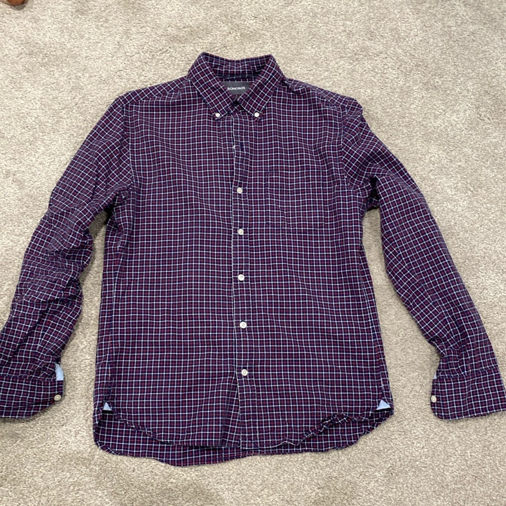 Bonobos Mens Slim Fit Dress shirt - medium great condition